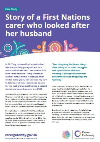 cover of Real life story - carer for late husband