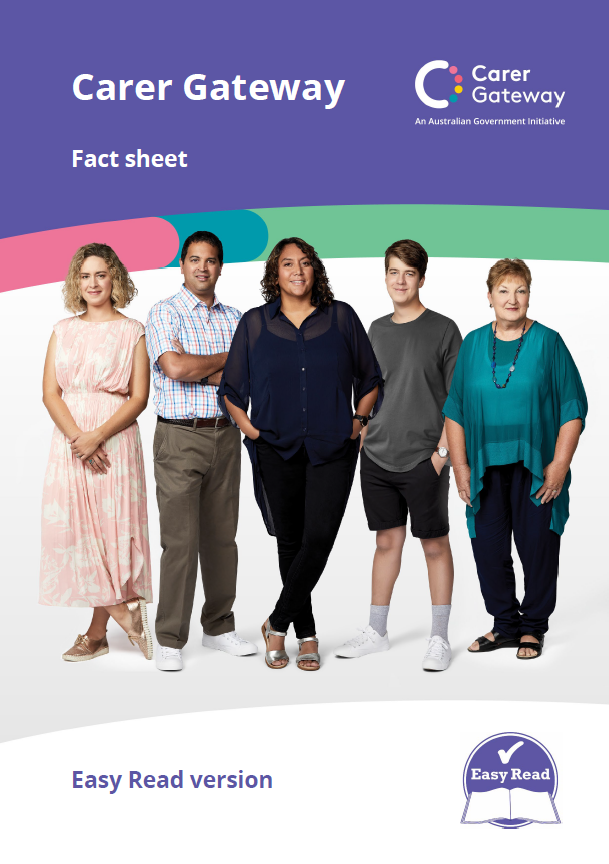 Photo of the cover of the easy read fact sheet