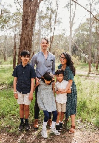 Tracey and her family.